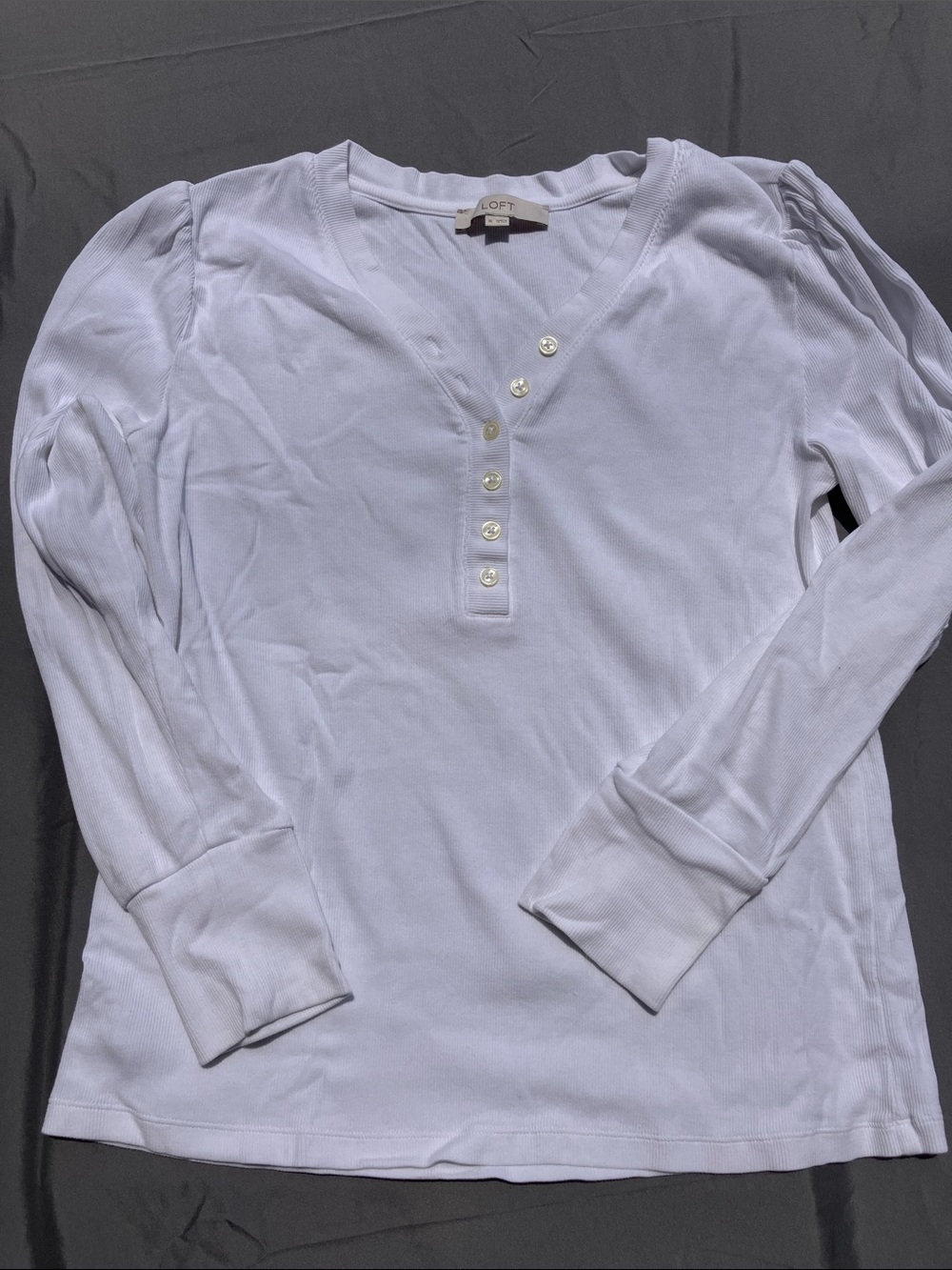 LOFT White Long Sleeve Shirt